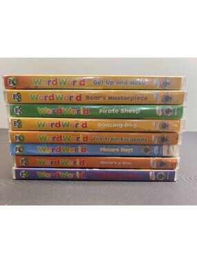 WordWorld DVD Bundle Lot 8 DVDs PBS Kids Childrens Educational Shows